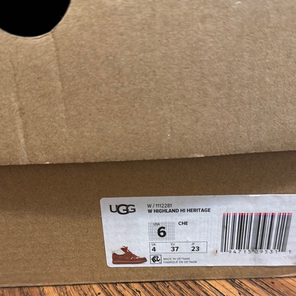 UGG Women's Highland Hi Heritage Sneaker, Chestnut, Size 6 - Picture 8 of 8